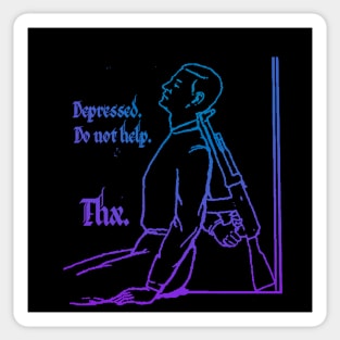 Depressed Sticker